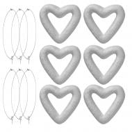 Заготовка пенопластовая Сердца контурные 5 см 743113 6 шт. Santi
