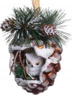 Елочная игрушка Сова в шишке 11 см