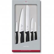 Набор Кухонных ножей Swiss Classic Kitchen Set (black) Victorinox