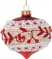 Елочная игрушка Юла красная