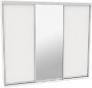 Шафа-купе віват ВН 306 ДОМ ДСП 300x60x240 мм білий двері дзеркало ДСП