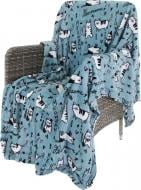Плед Flannel Lazy Cats 160x200 см голубой La Nuit Плед Flannel Lazy Cats 160x200 см голубой La Nuit