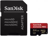 Карта памяти SanDisk Extreme Pro microSDXC 64GB Class 10 UHS-3 R95/W90MB/s (SDSDQXP-064G-G46A)