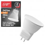 Лампа светодиодная LIGHT SET LS WH 3 Вт MR11 G4 220 В 3000 К