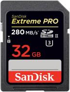 Карта памяти SanDisk ExtremePro 32GB SDHC Class 10 UHS-II R280/W250MB/s 4K Video (SDSDXPB-032G-G46)