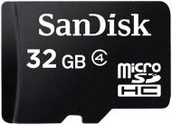 Карта памяти SanDisk microSDHC 32GB + SD adapter Class 4 (SDSDQM-032G-B35A)