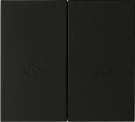 Механизм выключателя перекрестный двухклавишный HausMark Juna без подсветки черный 7041-4288-107TW