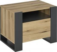 ВИТРИНА! Тумба прикроватная Грейд Combo 596х460х421 мм графит серый/дуб эвок прибрежный