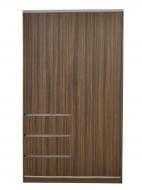 Шафа для одягу Kartissa Гектор 2д3ш 2065х1200х526 мм горіх франклін тютюновий / горіх франклін тютюновий