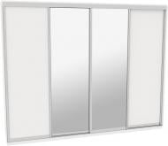 Шкаф-купе виват ВН 346 ДОМ ДСП 340x60x240 мм белый двери / зеркало / ДСП Шкаф-купе виват ВН 346 ДОМ ДСП 340x60x240 мм белый двери / зеркало / ДСП