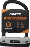 Замок велосипедный Aspini UL-02-GR р.16x240 мм черный