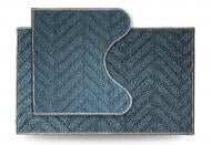 Набір килимків Dariana Little 44x70+44x40 з вирізом синій
