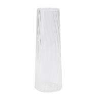 Ваза для цветов цилиндр рифленый 30 см прозрачная Ваза для цветов цилиндр рифленый 30 см прозрачная