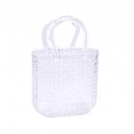 Ваза для цветов Сумочка 27 см прозрачная