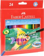 Олівці кольорові акварельні з пензликом Faber-Castell