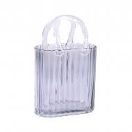 Ваза для цветов Сумочка 27 см серо