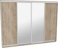 Шкаф-купе виват ВН 376 ДОМ ДСП 370x60x240 мм дуб сонома двери / зеркало / ДСП