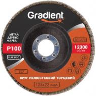 Круг лепестковый Gradient Т27 корунд 125 мм P100 GGL0100