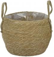 Корзинка плетеная с ручками и пленкой внутри 29х25 см HJ25-1-1