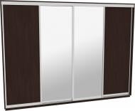 Шкаф-купе виват ВН 376 ДОМ ДСП 370x60x240 мм венге двери / зеркало / ДСП