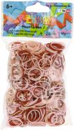 Набор для плетения Rainbow Loom резинки 600 колец 24 клипсы бежевые B0078