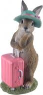 Фигурка декоративная Зайчиха с чемоданом 14x28 см MG3268900