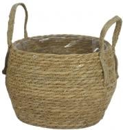 Корзинка плетеная с ручками и пленкой внутри 24х19 см HJ25-1-2