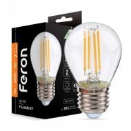 Лампа светодиодная Feron Filament LB-161 P45 6 Вт E27 4000 К 230 В прозрачная 40079