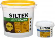 Декоративна штукатурка мозаїчна Siltek DECOR GRANIT сірий 25 кг + ґрунт-фарба контактна Contact E-105 1,6 л