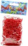 Набор для плетения Rainbow Loom резинки 600 колец 24 клипсы красные B0008