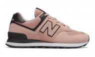 Кросівки жіночі New Balance WL574WEG р.37 рожево-чорні