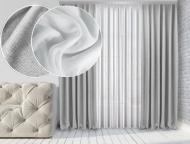 Штора Натюрель Лен-Блекаут 250х245 2 шт Светло-Серые Тюль Лен Лайт 600х245 Белый Di&Di