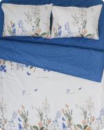 Комплект постельного белья Spring Flowers 2 синий с белым Ibodo