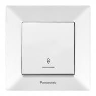 Выключатель проходной одноклавишный Panasonic Arkedia Slim с подсветкой белый 480100198 Выключатель проходной одноклавишный Panasonic Arkedia Slim с подсветкой белый 480100198