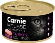 Консерва для котів Carnie м'ясний мус з індичкою, яблуком, морквою та желе 85 г