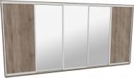 Шкаф-купе виват ВН 486 ДОМ ДСП 480x60x240 мм дуб сонома трюфель двери / зеркало / ДСП Шкаф-купе виват ВН 486 ДОМ ДСП 480x60x240 мм дуб сонома трюфель двери / зеркало / ДСП