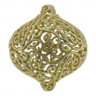 Ялинкова іграшка Дзиґа ажурна мала 8,5 см золото