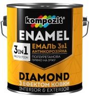 Емаль Kompozit антикорозійна 3 в 1 DIAMOND графіт металевий 0,65 л