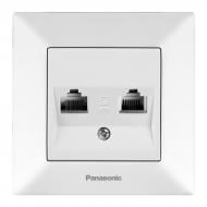 Розетка без заземления Panasonic Arkedia Slim PC RJ45 CAT5e белый 480200225