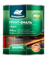 Грунт-эмаль КОРАБЕЛЬНА 3 в 1 белый полуглянец 0,9 кг