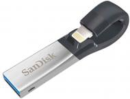 Флеш-память USB SanDisk iXpand 16 ГБ USB 3.0/Lightning black (SDIX30C-016G-GN6NN)
