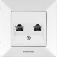 Розетка телефонная без заземления Panasonic Arkedia Slim TF RJ11 CAT 3 белый 480200236