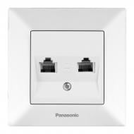 Розетка Panasonic Arkedia Slim РС RJ45 CAT5e + TF RJ11 CAT3 белый 480200237 Розетка Panasonic Arkedia Slim РС RJ45 CAT5e + TF RJ11 CAT3 белый 480200237