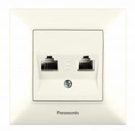 Розетка Panasonic Arkedia Slim РС RJ45 CAT5e + TF RJ11 CAT3 белый 480200238