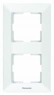 Рамка двойная Panasonic Arkedia Slim горизонтальная белый 480500129
