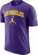 Футболка Nike LAL M NK ES NBA JDN CITIES SS HQ1237-504 р.S фиолетовый