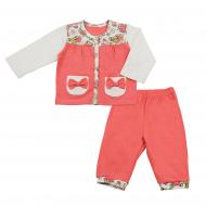 Комплект для девочек Danaya 6FD коралловый с белым р.80