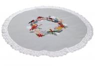 Салфетка Рождественская 351-19/00 d64 серый Эдельвика