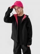 Куртка для дівчаток демісезонна 4F SOFTSHELL JACKET F305 4FJWSS25TSOFF305-20S р.134 чорна