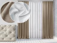 Штора Натюрель Лен-Блекаут 300х245 2 шт Темно-бежевый Тюль Лен Лайт 800х245 Белый Di&Di Штора Натюрель Лен-Блекаут 300х245 2 шт Темно-бежевый Тюль Лен Лайт 800х245 Белый Di&Di